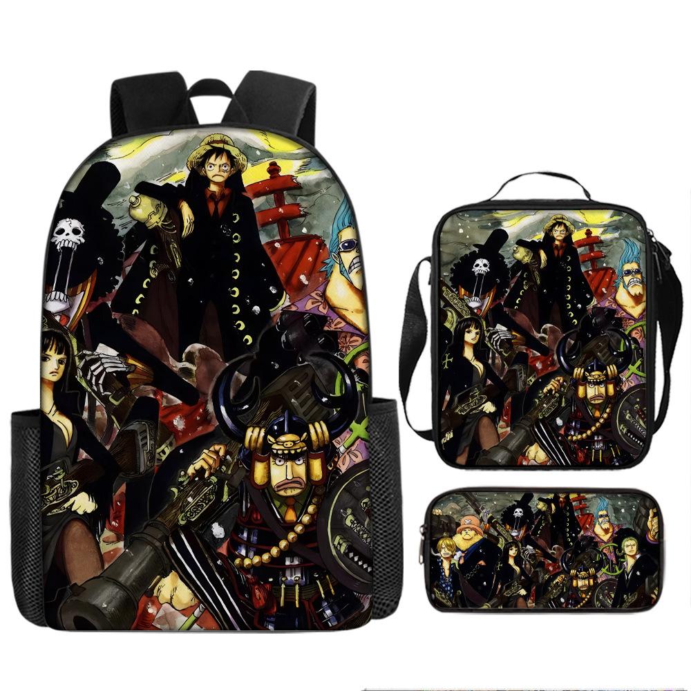 ONE PIECE Schoolbag Luffy Large-capacity Junior High School Students, Primary School Students, Grades 3 To 6, Junior High School Boys Backpack Set