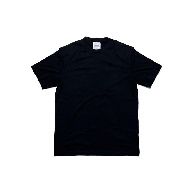 Y-3 T-shirt a maniche corte a righe con logo posteriore SS21 Uomo Top Nero H16334