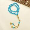 Trendy Golden Color Glass Bracelet Oval Beads Sustainable Option Everyday Accessory Glass Wrist Chain