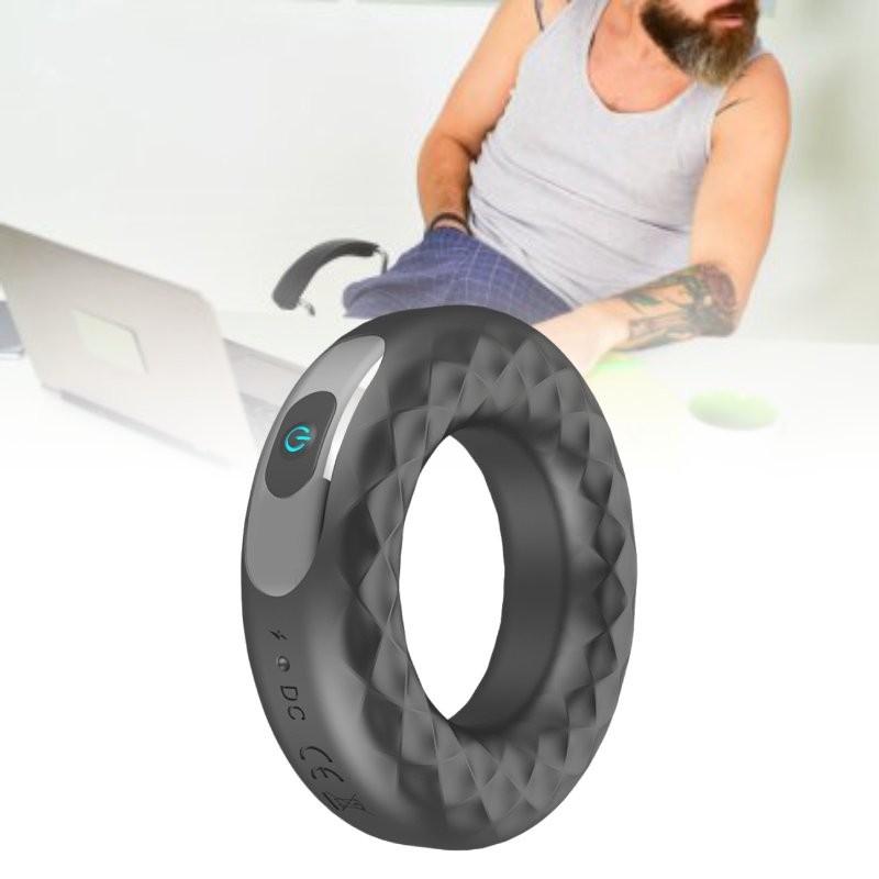Men Usb Rechargeable Circular Ring Penis Vibrator Masturbator Sex Toys 10 Speeds