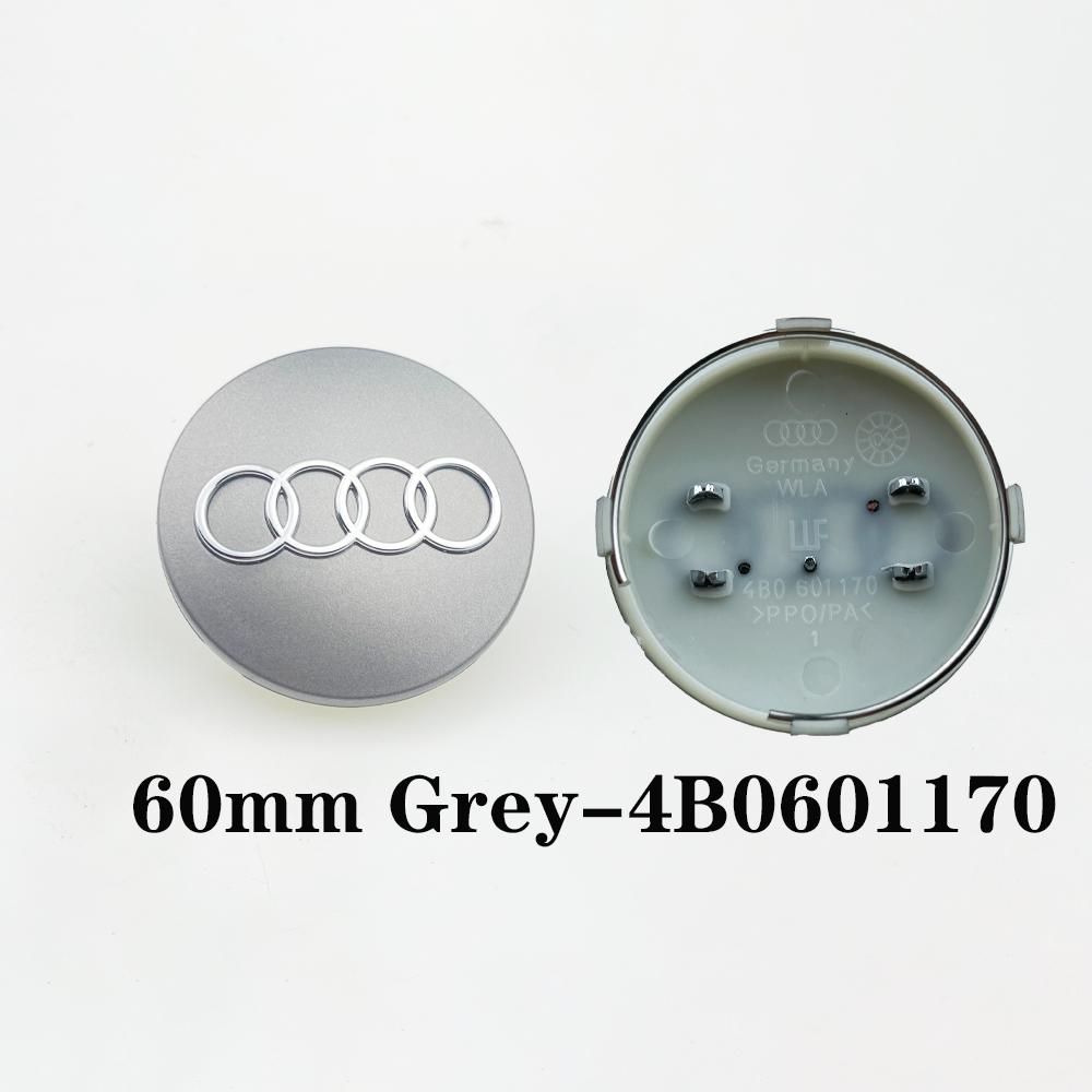 MMM New Black Grey 4pcs Set Audi Car Wheel Center Caps 60mm 61mm 69mm 68mm Automotive for Audi A3 A4 A5 A6 A7 A8 S4 S6 4B0601170