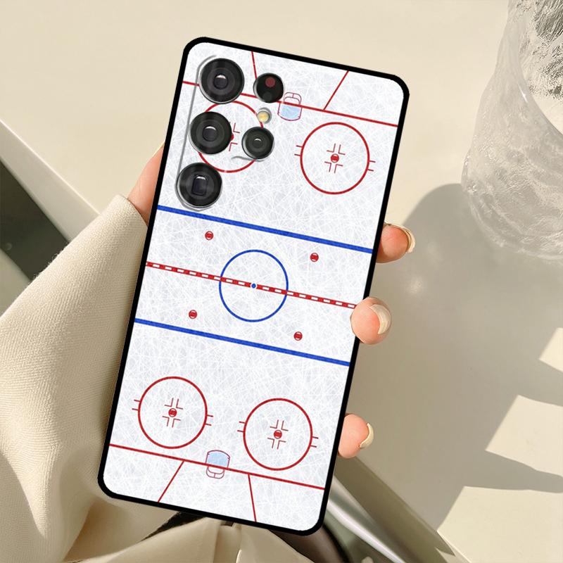 Ice Hockey Rink Sport Case For Samsung Galaxy S23 S22 Ultra S20 FE Note 20 Note 10 S8 S9 S10 Plus S21 Ultra Cover