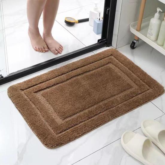 Doormat Oblong Shape Anti-slip Absorbs Moisture Foot Drying Wear-resistant Indoor Entrance Door Mat Living Room Kitchen Bathroom Entryway Carpet
