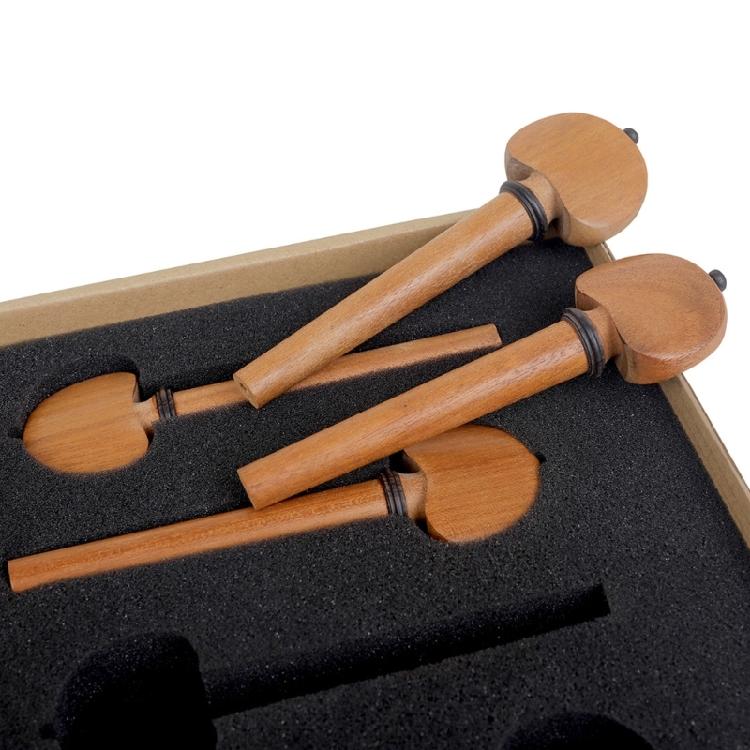 4 Stück Professionelles Cello-Saiten-Wirbelset Holz Cello-Wirbel Ersatz Cello-Wirbel Set Cello-Zubehör