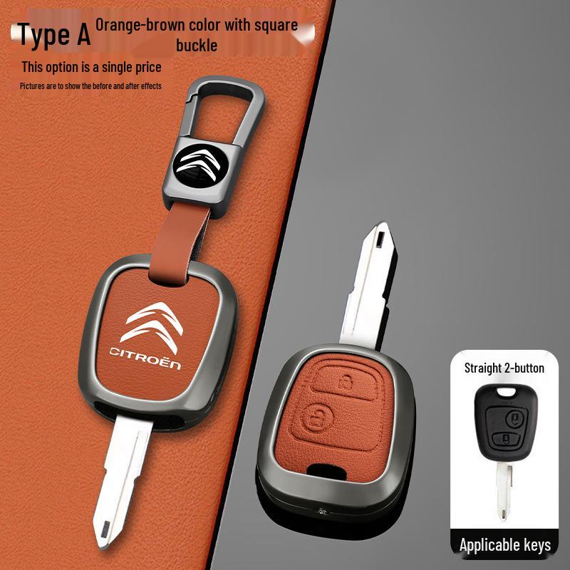 Full Coverage Metal Key Shell for Dongfeng Citroen C2, Elysee, Picasso