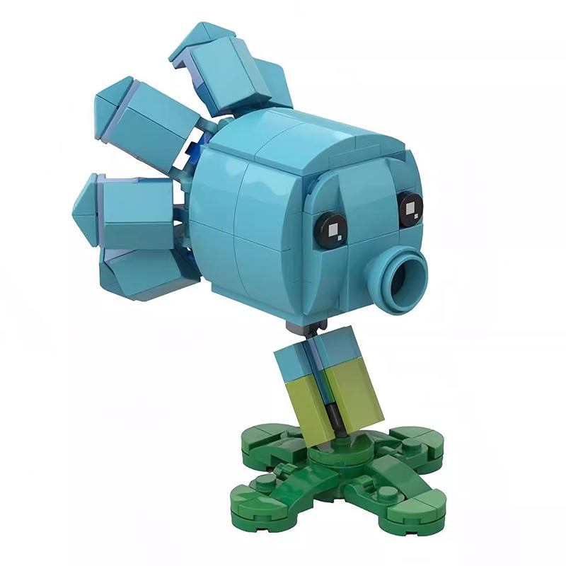 Bricklink MOC Ideen PVZ Spiel Pflanzen und Zombies Kampf Actionfiguren Sets Erbsenschützen Bausteine Kinderspielzeug Halloween Geschenk