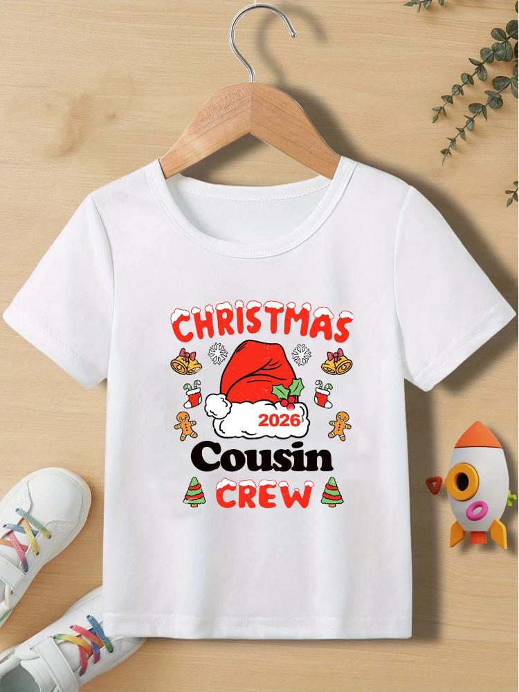 2026 Christmas Holiday For Family Xmas Cousin Crew Matching Tees Funny Family Christmas Kids Tshirt Top