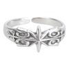 Silver Plated Hexagram Ring Symbolizing Mystery and Power Finger Ring Unique Personality Jewelry Accessory for Women