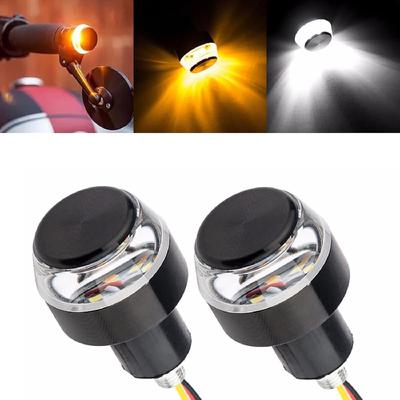 1/2 Piece Motorcycle Handlebar LED Light Handlebar Indicator Light Turn Signal Light for Vintage Motorcycles