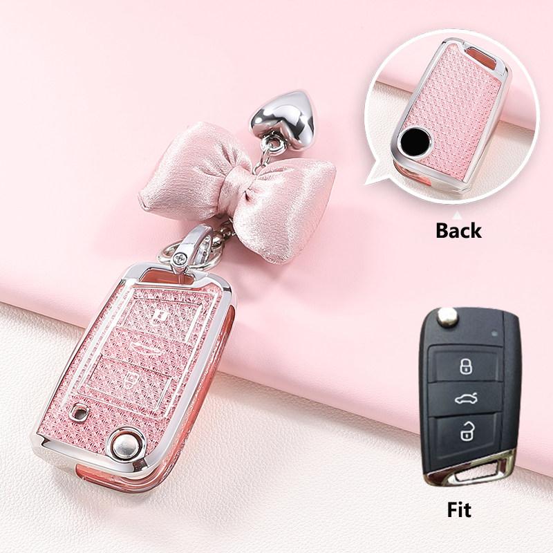 Crystal Tpu Key Case For Vw For Golf 7 Mk7 Skoda Seat 2014   Fob Hull Octavia Combi Leon Ibiza Cuptra Flip Key Cover Fob