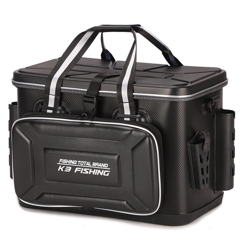 Thickened Multi-Functional Fishing Bucket & Seatable Tackle Box with Hard Shell, Full Set for Live Fish & Lure Fishing Gear