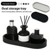 Tapis de rangement en silicone pour coiffeuse Porte-savon de salle de bain Plateau de rangement ovale en silicone pour bijoux