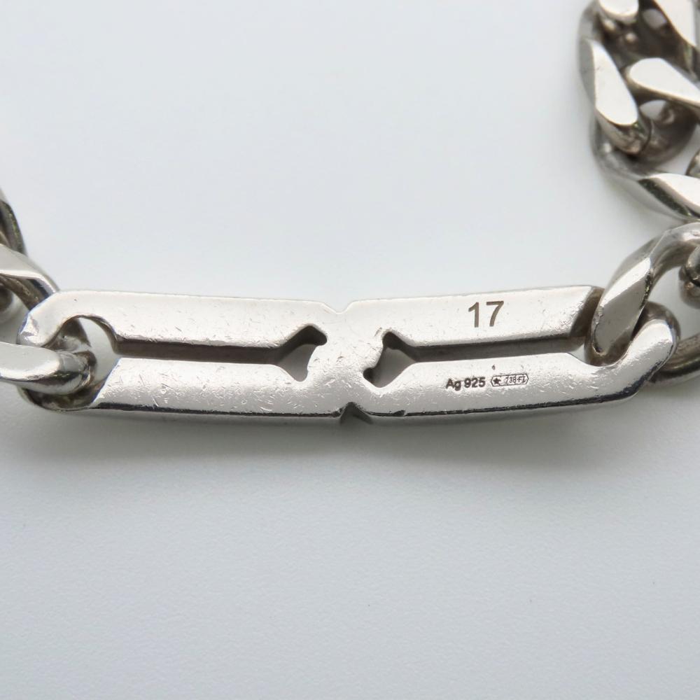 Used GUCCI Bracelet Knot Infinity 17 Silver925 25.6g Silver Chain