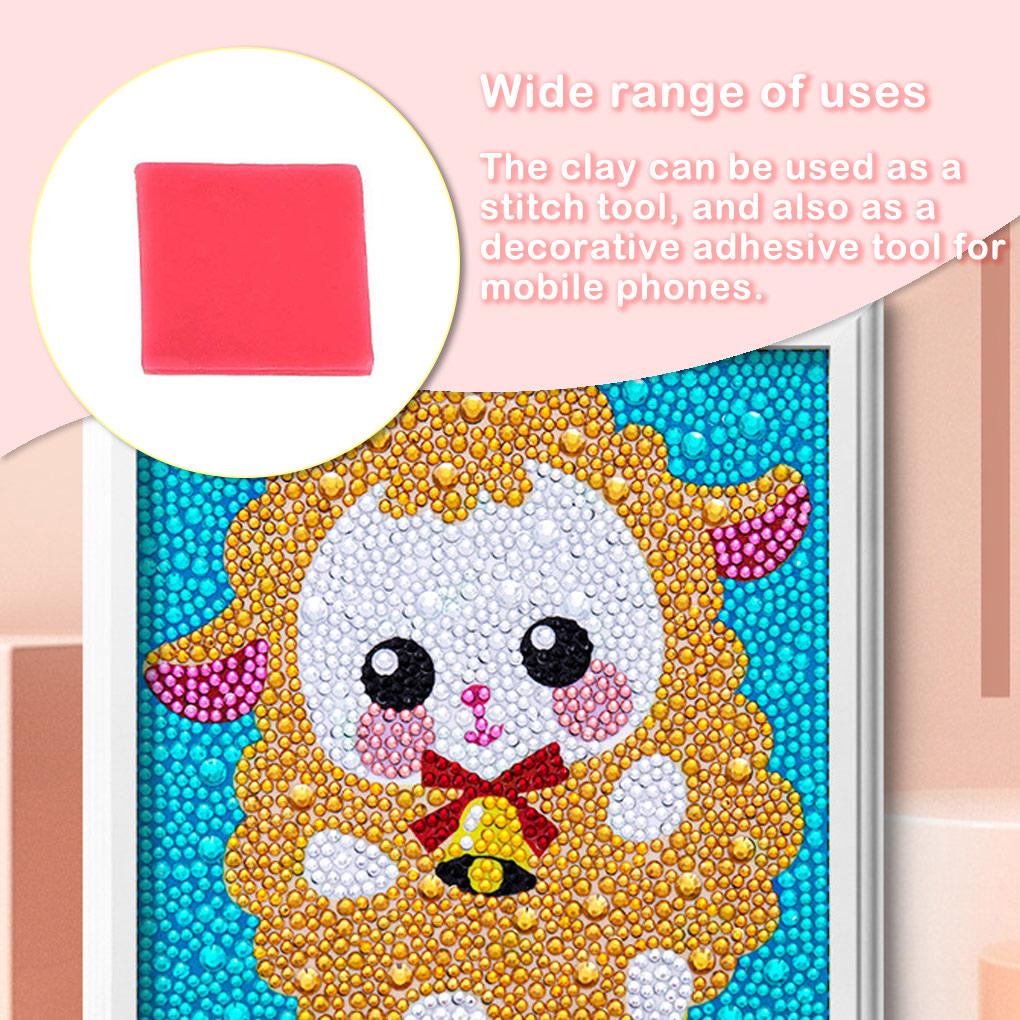 Quadratischer Leichter Malerei Kleber Ton Verschleißfester Punktierkleber Rutschfest Wiederverwendbar Kristallmalerei Zubehör Wachs Knete