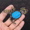 Sleeping Beauty Turquoise Pendant Copper Wire Wrapped Jewelry Bird Pendant Handmade Decent Pendant Copper Pendant Wire Wrap Gemstone Pendant