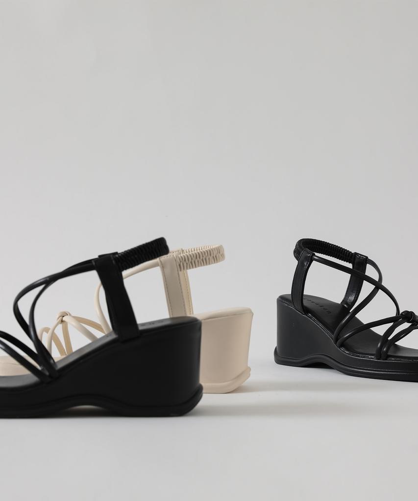 Chaakan Mullion Strap Wedge Heel Slingback Sandals Sdlts2F3403