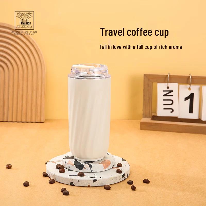 Huoxiang 300ml Wide Mouth Insulated Coffee Mug