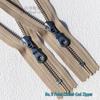 YKK No. 5 Deep Beige Metal Closed-End Denim Zipper with Pipa Head