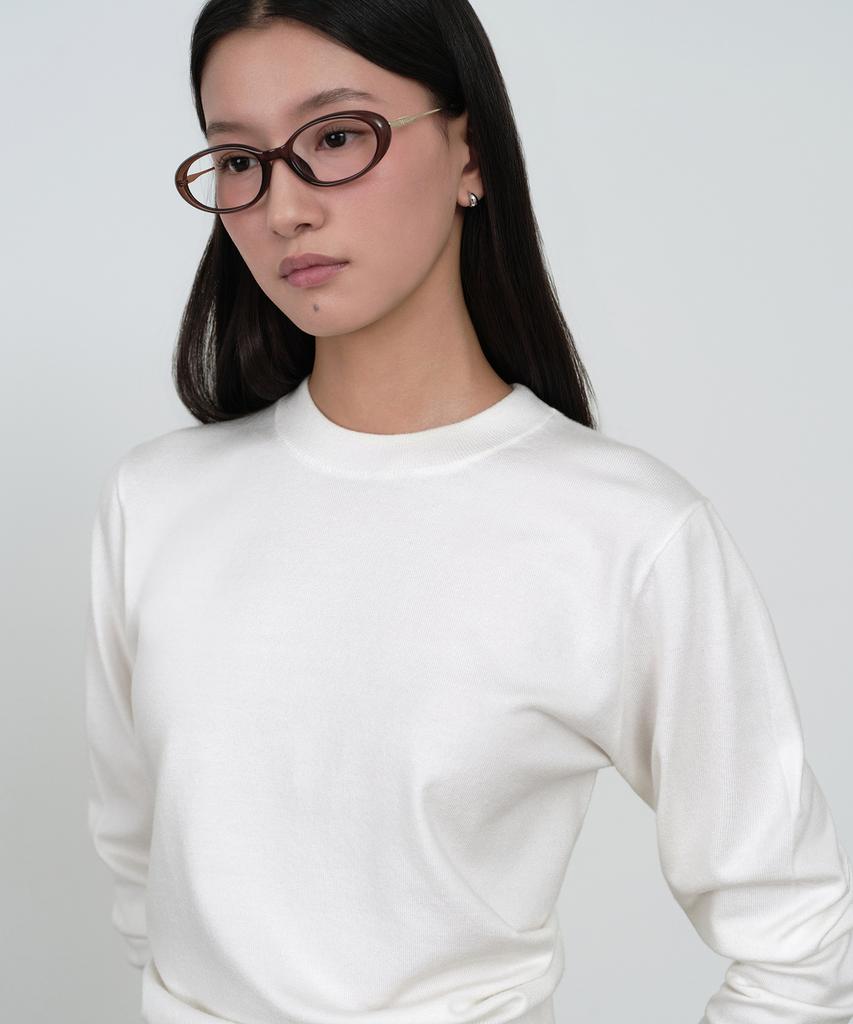 MUSINSA STANDARD WOMAN Women'S Essential Round Neck Knit [Ivory]