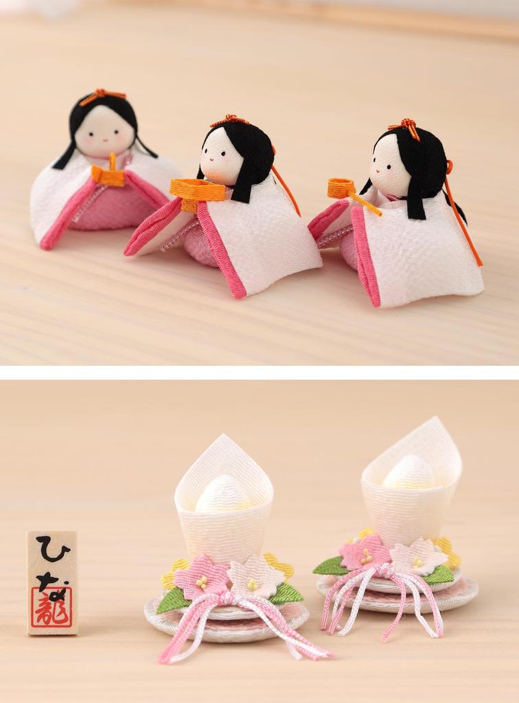 Muñeca Hina compacta Muñeca Hina Decoración escalonada Hina Decoración Ryukodo Pedido especial Poteri Hina Juego de soporte de decoración de madera con diamantes de imitación