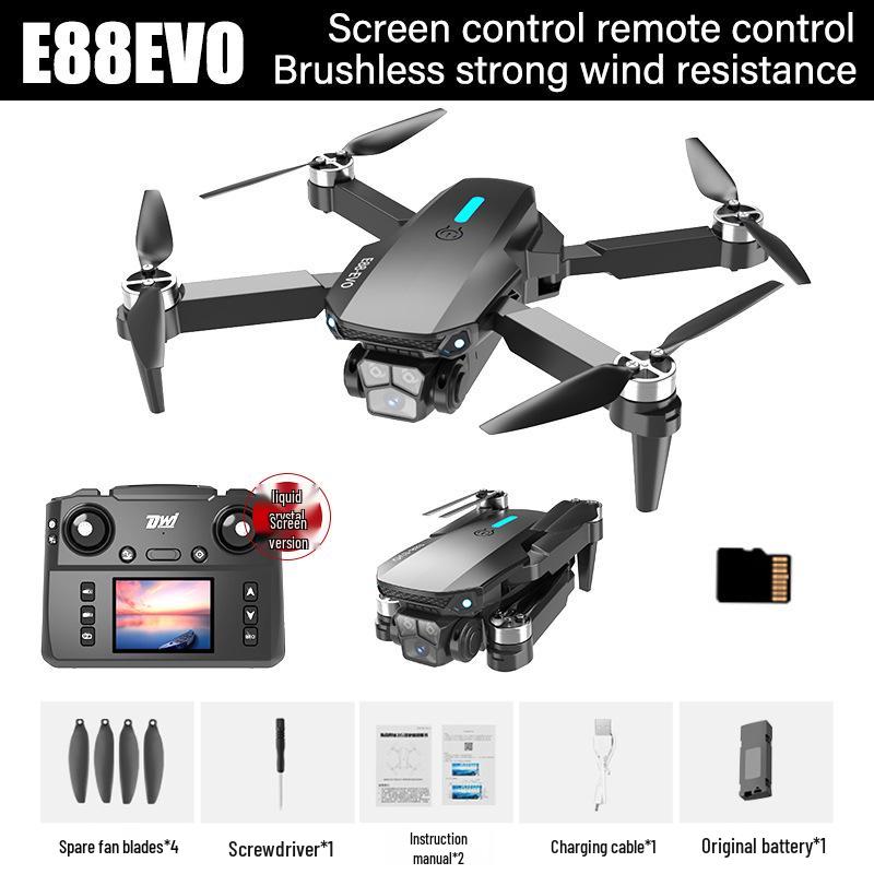 High-Definition 5-Camera Drone: Remote Control, Screen Display, Brushless Motors, Obstacle Avoidance, Folding Design for Aerial Photography.