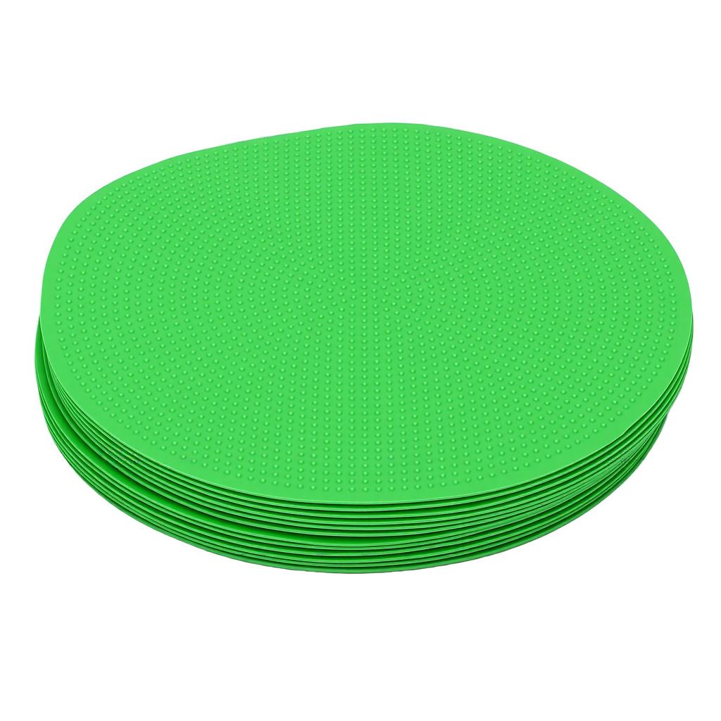 12pcs 19cm Soccer Training Marker Discs Non Slip Bright Colors Lightweight Round Marker Disc Green