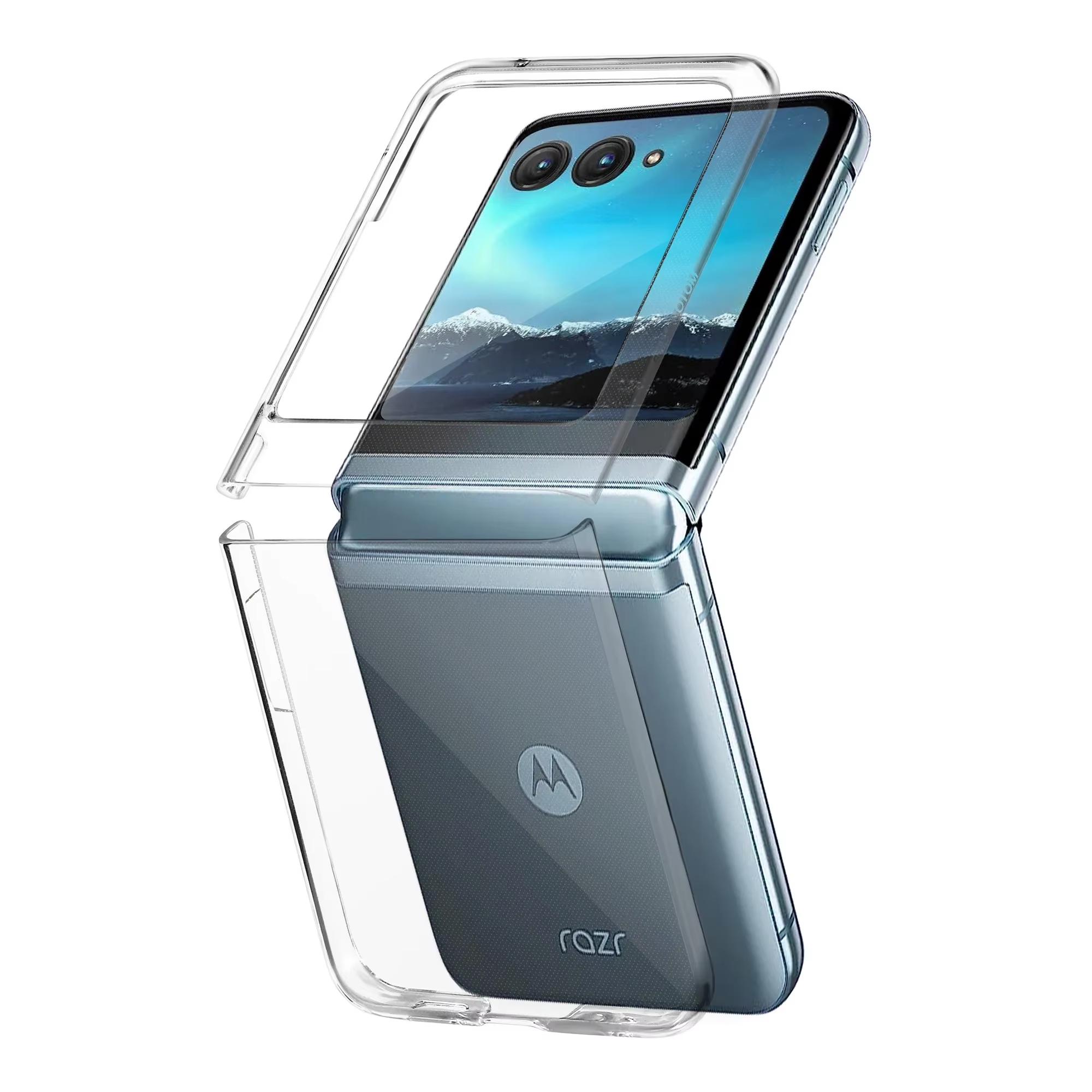 

Clear Phone Case For Motorola Razr 40 50 Ultra Case Hard PC Transparent Back Cover Moto Razr 40 Ultra Razr50 Cases Funda For Moto Razr 40