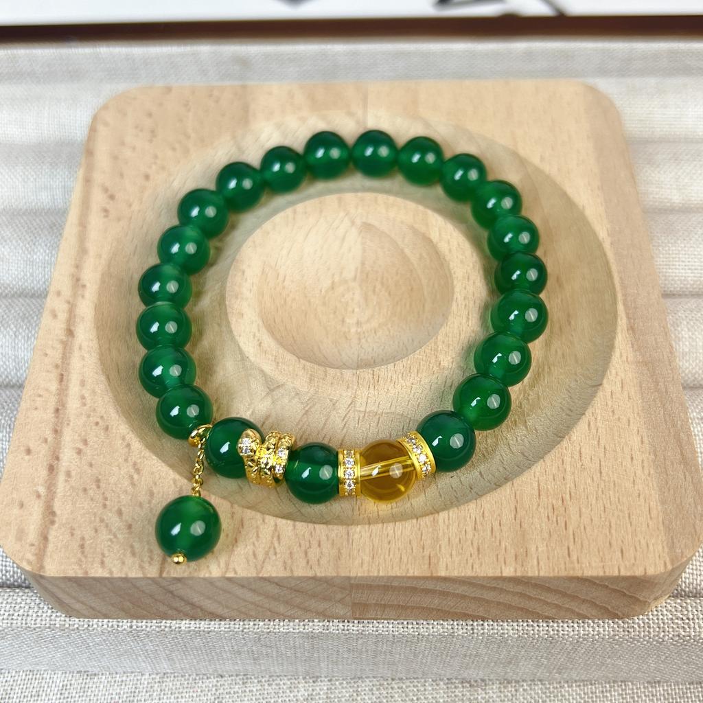 Natural Agate Chalcedony Bracelet. Fashion Women Daily Jewelry Lucky Gift