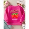 Girls' Strawberry De: A Cozy Long Sleeve Sweatshirt Featuring a Sweet Summertime Fruit Design - Soft Casual Pullover