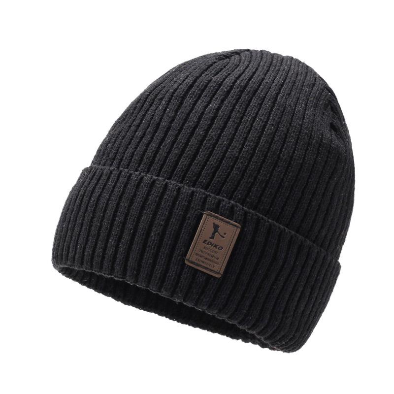 

Зимняя вязаная шапка мужская флисовая теплая шерстяная шапка мужская и женская корейская утепленная шапка для катания на лыжах average size