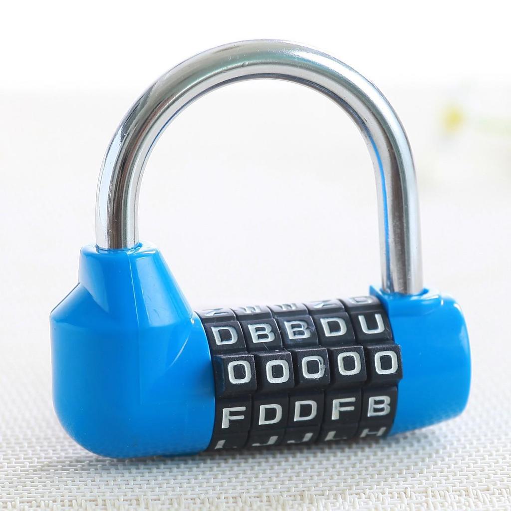 5-Digit U-Shaped Combination Padlock for Gym, Door, Suitcase, and Cabinet