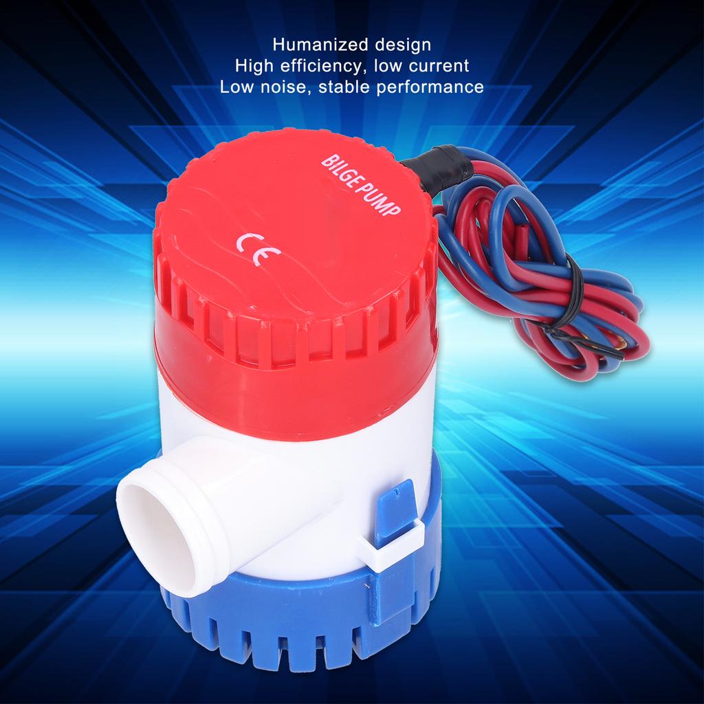 Bilge Pump DC SemiAutomatic Switch Electric Small Submersible Pump for Drain Provide Power 12V/24V 350/500/750/1100GPH