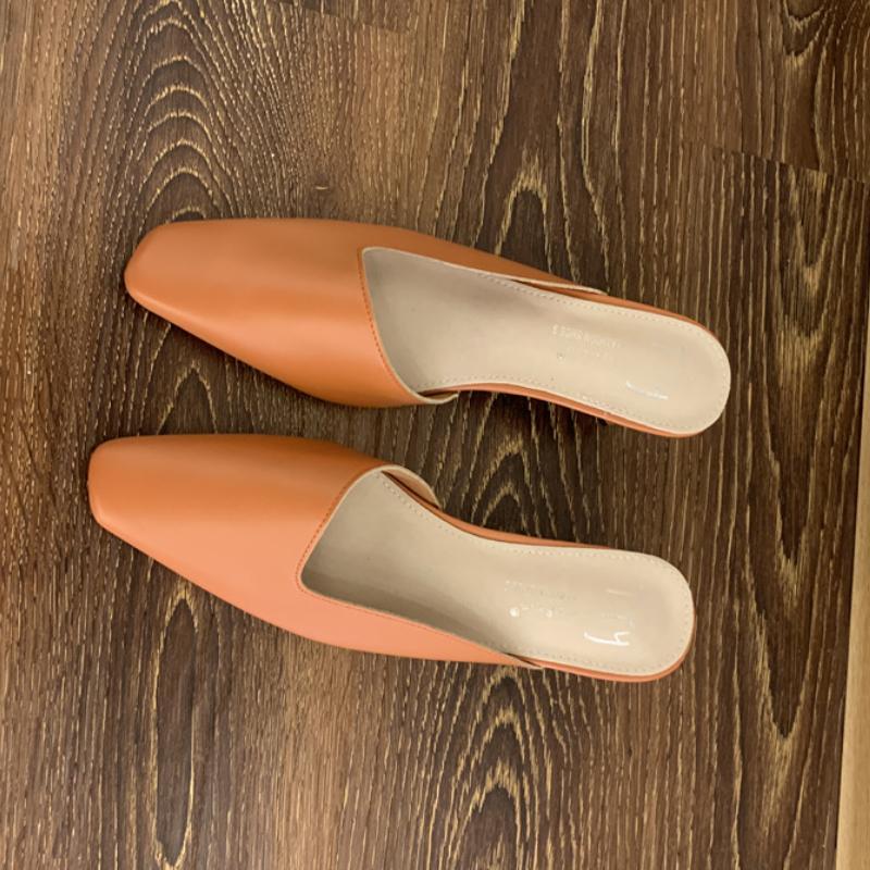 Elegant Square Heel Designer Slippers Women Comfortable Square Toe Slide Sandals Fashion Party Backless Dress Shoes for Ladies