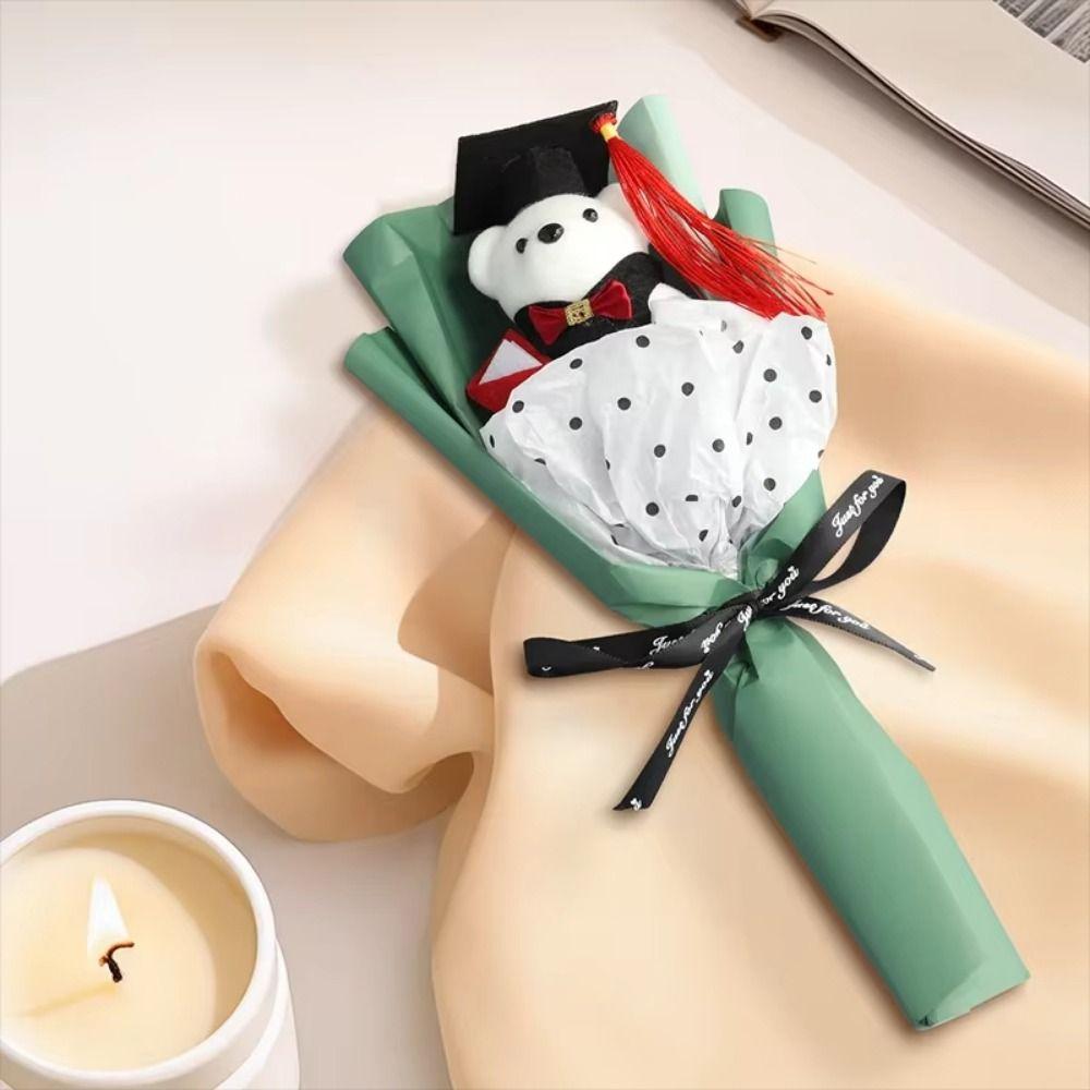 Lovely Bear Bear Plush Bouquet Lovely Doctoral Bear Toy Graduation Bear Bouquet  Birthday Party