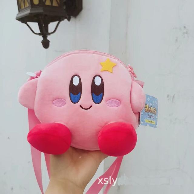 Kreslené plyšové hračky Kirby Dívčí sladce růžový batoh Kirby Dámská taška přes rameno Peněženka na mince Taška na mobilní telefon Dětské dárky k narozeninám