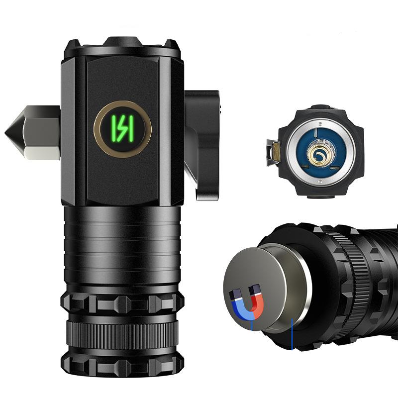 Dreiaugiges Monster Taschenlampe Hochleistungs-3LED18650 Aluminiumlegierung Taschenlampe USB wiederaufladbar Outdoor wasserdicht magnetische Saug-Arbeitsleuchte