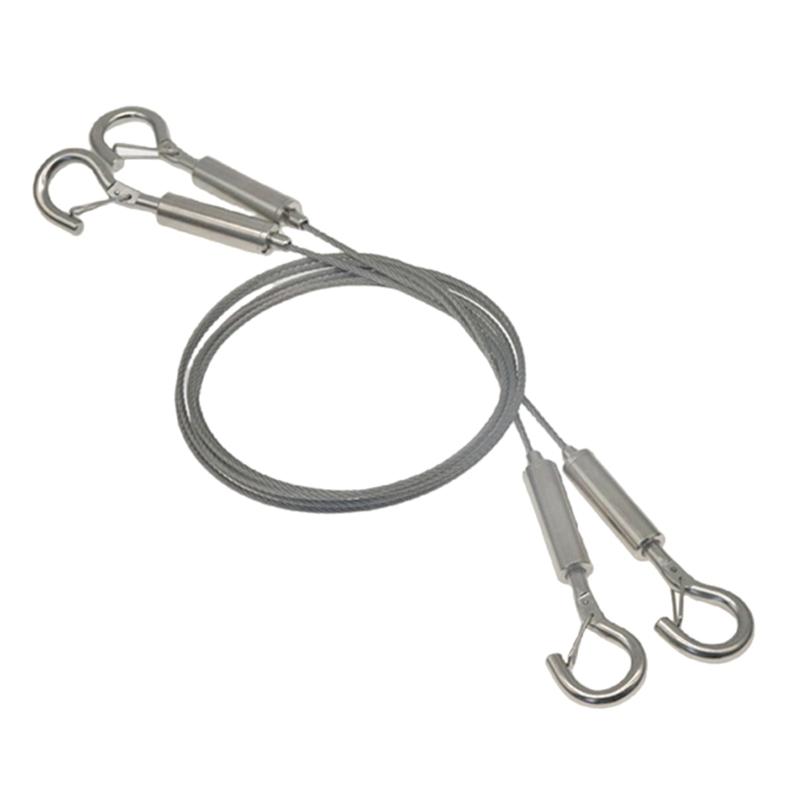 Pack Of 2 Steel Hanging Wire with Adjustable Length Picture Hanging Cable Adjustable Wire for Heavy Frame & Mirrors