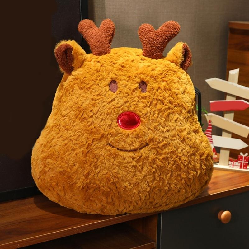 Plushie Throw Pillow Comfortable Christmas Holiday Cushion for Sofa and Bed Decoration Throw Pillows 1PC