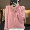 Fashion Women Cardigans Cashmere Sweater Autumn Winter O-neck Long Sleeve Knitwear Female Basic Clothing Tops