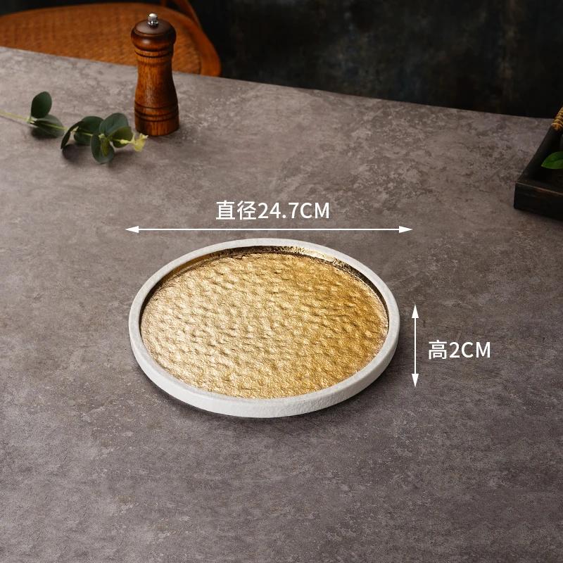 Talíř na sushi v japonském stylu Kreativní špičkové grilovací keramické talíře Retro lehký luxusní podnos na občerstvení Vynikající domácí nádobí