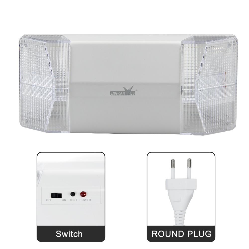 Dual Head LED Emergency Light Wall-mounted Fire Fighting Lamp Portable Camping Lamp Rechargeable Searchlight for Night Activity