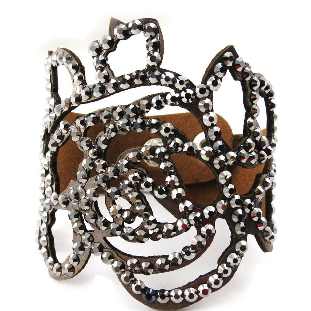 Les Trésors De Lily [J1160] - Gray 'Sissi' Designer Bracelet