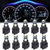 10Pcs T5 Car Auto Wedge LED Light Bulb Lamp Dash Board Instrument White Ice Blue Universal Car Interior Light Accessories