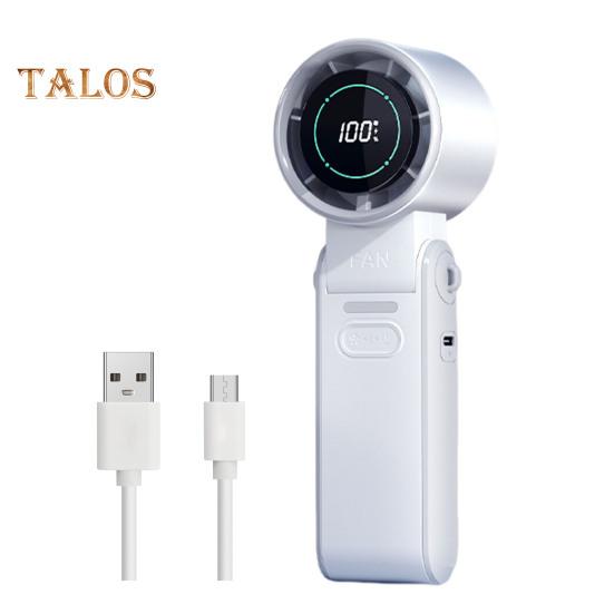 

Портативный вентилятор охлаждения с цифровым дисплеем, 10800 об/мин, мощный регулируемый поток воздуха, перезаряжаемый через USB, мини-персональный вентилятор белый