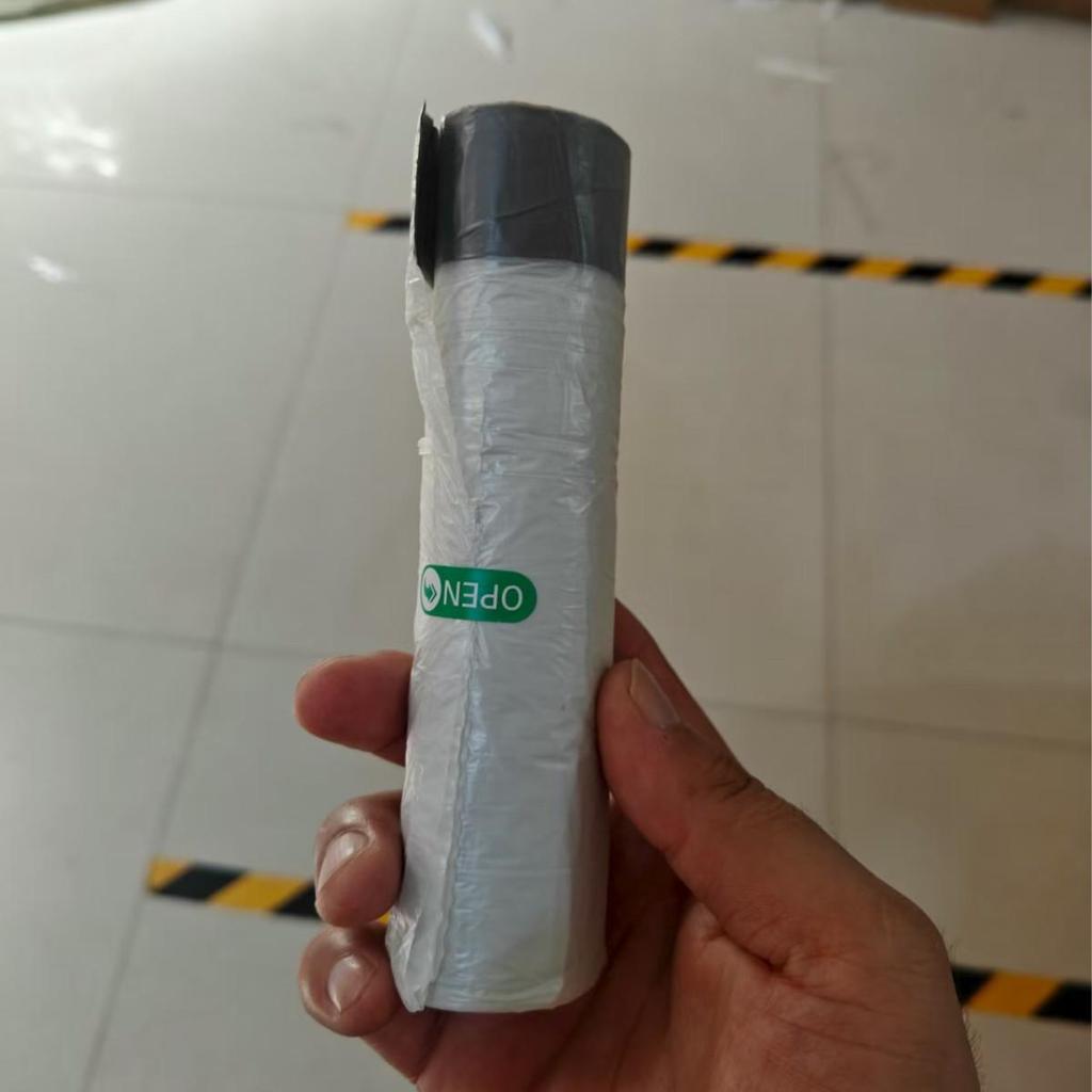 Thickened White Self-Closing Drawstring Trash Bags for Home, Office & Dorm