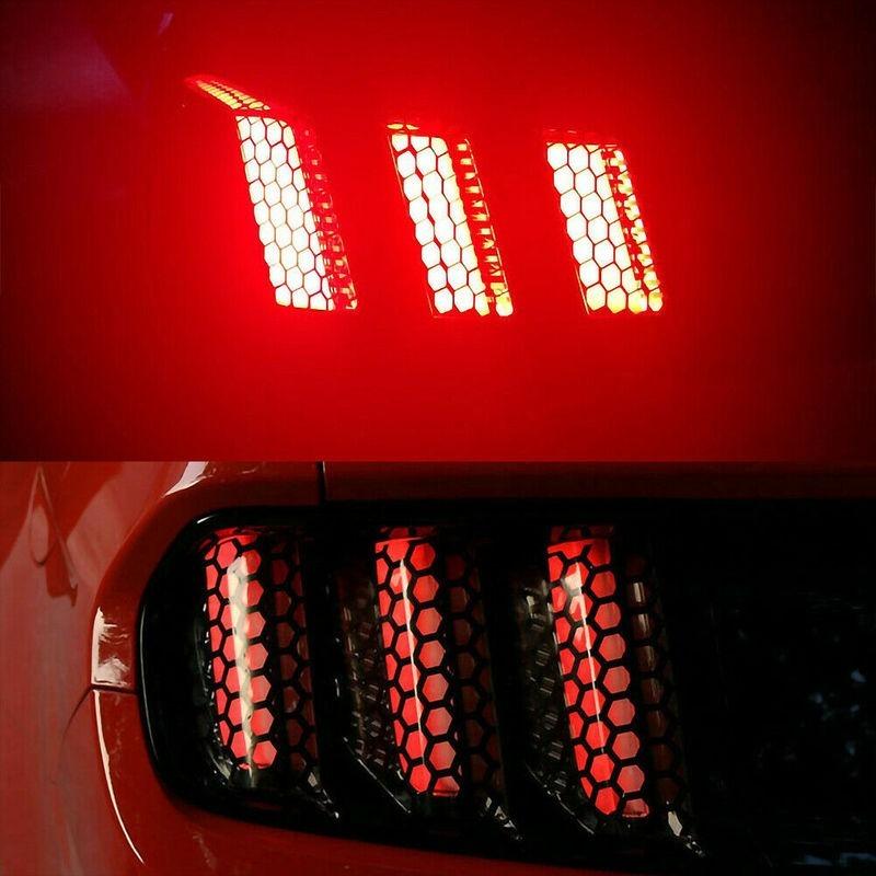 Honeycomb Car Sticker Cut-out Hollow Auto Lamp Film Grid Side Shield Headlamp Taillight Film Decals Car Wrap Sticker 48*30cm
