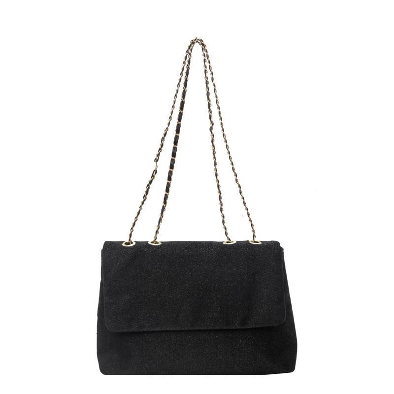 2024 New Large Capacity Sequin Street Style Tote Bag Women Fashion Commuter Bag чёрный