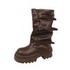 Martin boots women's 2025 new British style thick-soled small medium boots women's heightened western stacking pants tube boots