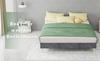 Modern Minimalist Bed Frame, 140x200 cm, Grey, Dutch Velvet Fabric, Low-Profile Base, Bedroom Furniture. Excludes Gas Lift, Headboard, and Mattress.