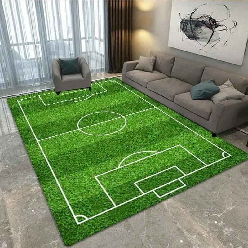 Football Field Pattern Living Room Carpet for Home Bedroom Decor Hallway Non-slip Floor Mats Hotel Sofa Coffee Table Area Rugs